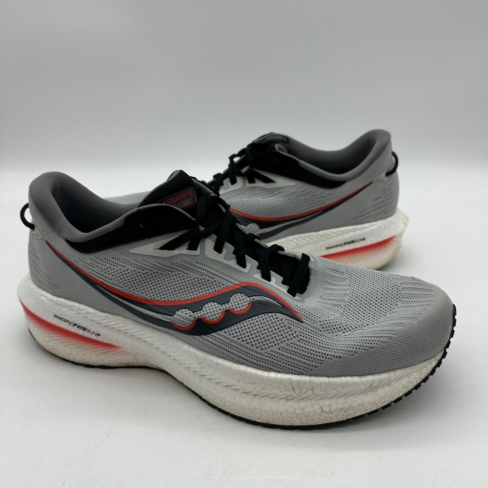 Saucony S20881-30 Triumph‎ 20 Mens Size 12 Gray Red PWRRUN+ Running Shoes